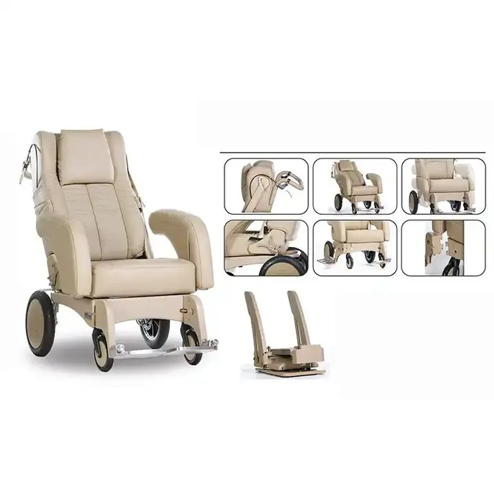 Vito Modified Microfiber Leather Separate Welfare Wheelchair Disabled Lifting Rotating Wheelchair